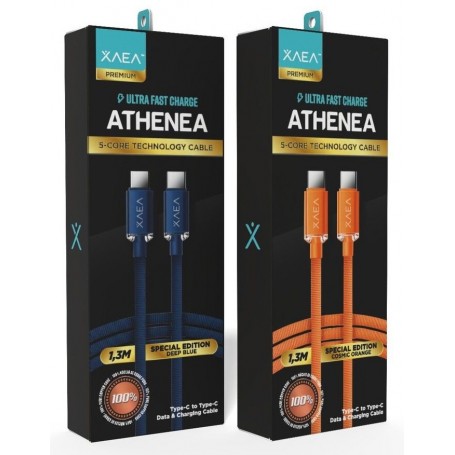 Cable De Carga & Datos Usb-C Tipo-C Type-C XAEA Athenea 1.3mts