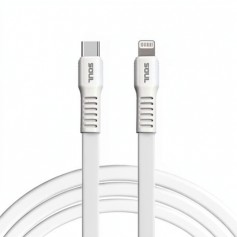 Cable Cargador USB-C Type-C Tipo-C a Lightning Apple Soul Flat (USB-FCLBL) Plano 1mt