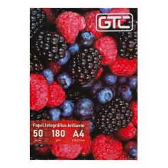 Papel Fotografico Brillante 180gr A4 50 Hojas GTC