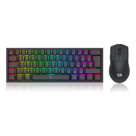 Kit Gamer Redragon S143 Teclado K617RGB + Mouse Inalambrico M724