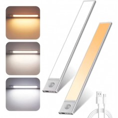 Barra Luz LED Bajo Alacena 60cm Recargable USB Con Sensor De Movimiento Magnetica Autoadhesiva AB220