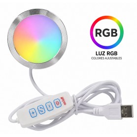 Panel Led Lampara Luz Bambu Rgb 3V 5W Usb Con Control Remoto