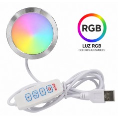 Panel Led Lampara Luz Bambu Rgb 3V 5W Usb Con Control Remoto