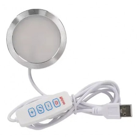 Panel Led Lampara Luz Bambu Calida Fria 3V 5W Usb Con Control Remoto
