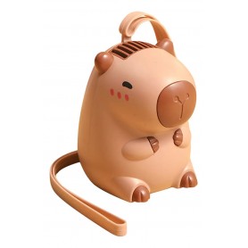 Mini Ventilador Capybara Recargable Collar Usb C