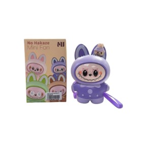 Mini Ventilador Labubu Recargable Collar Usb C Violeta