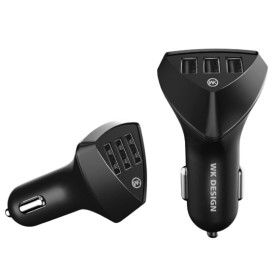 Cargador De Celular Para Auto 12V 3 Puertos USB WK Mars WP-C01