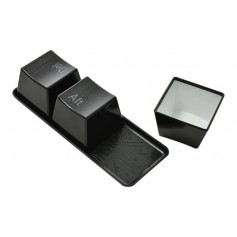Tazas En Forma De Teclas Negro Decoracion