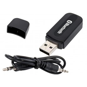 Receptor De Audio Bluetooth Para Auto Mini Plug Jack Auxiliar 3.5mm (No Tiene Bateria Interna Se Alimenta Por USB)