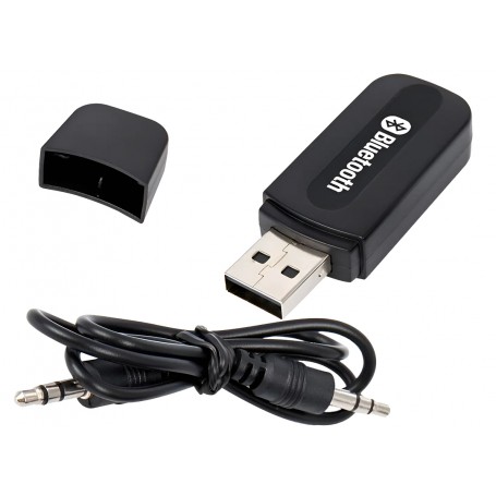 Receptor De Audio Bluetooth Para Auto Mini Plug Jack Auxiliar 3.5mm (No Tiene Bateria Interna Se Alimenta Por USB)