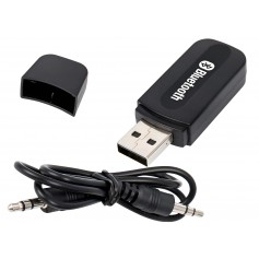 Receptor De Audio Bluetooth Para Auto Mini Plug Jack Auxiliar 3.5mm (No Tiene Bateria Interna Se Alimenta Por USB)