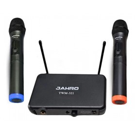 Microfono Inalambrico Doble UHF De Mano Jahro TWM-322