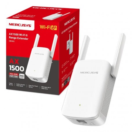 Repetidor Extensor Amplificador De Señal Mercusys ME60X AX1500 Wifi 6 Dual Band