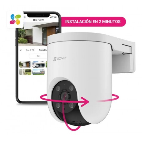 Camara IP Ezviz H8C 3MP 2K Wifi Exterior Motorizada Audio Vision Nocturna Color
