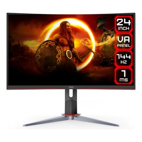 Monitor Gamer Curvo AOC 24 C24G2 VA FHD 165Hz 1ms Freesync