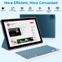 Tablet Iweggo Cp20 Pro 10.1 Pulgadas Android 15 Ram 4Gb Expandible A 18Gb 128Gb Almacenamiento Con Teclado Mouse y Lapiz Azul