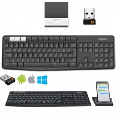 Teclado Bluetooth Y Usb Logitech K375S Multi Device Con Base Para Celulares