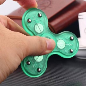 Fidget Spinner Hand Luz Led Multicolor Ultra Rapido Verde