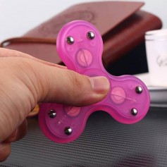 Fidget Spinner Hand Luz Led Multicolor Ultra Rapido Rosa
