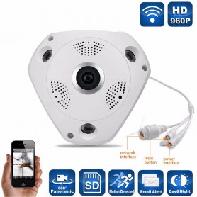 Camara Ip Seguridad Wifi Seisa Vr 360 Panoramic Wide Angle Hd