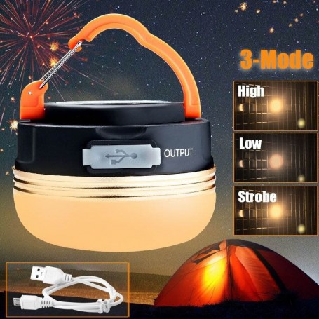 Mini Lampara Led 3W Usb Recargable Camping Power Bank 1800Mha