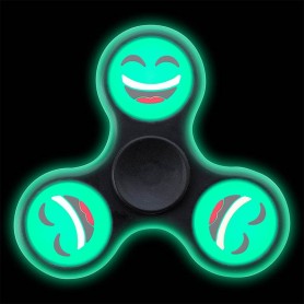 FIDGET SPINNER PRO ALTA GAMA EMOJI BRILLA EN LA OSCURIDAD CON STICKER INTERCAMBIABLES