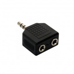 Adaptador Mini Plug 3.5mm Stereo Macho A 2 Mini Plug 3.5mm Hembra Conecta 2 Auriculares