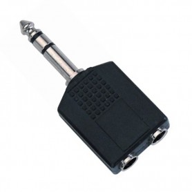 Adaptador Plug 6.5 M Stereo A 2 Plug 6.5 H Mono
