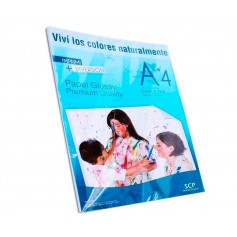 RESMA A4 FOTOGRAFICO SCP GLOSSY 140GR 50 HOJAS