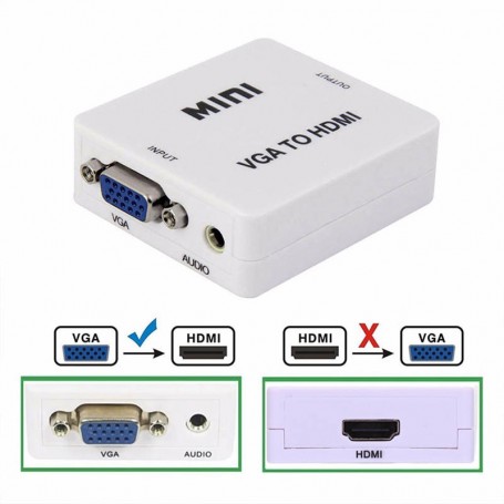 Adaptador Conversor Vga A Hdmi 1080 Full Hd