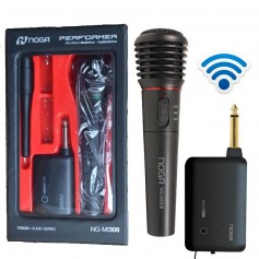 Microfono Inalambrico Y Con Cable Noga Mic-308 2 En 1