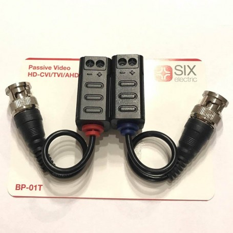 Balun Pasivo Hd Cvi Ahd Tvi Adaptador Utp Par Video Dahua Hikvision Sixelectric