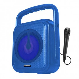 Parlante Multimedia Panacom Sp-3048Cm T48Cm Azul Bateria Bluetooth Sd Usb 20W Microfono