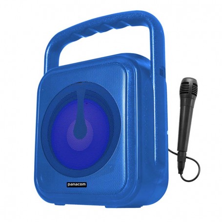 PARLANTE MULTIMEDIA PANACOM SP-3048CM T48CM AZUL BATERIA BLUETOOTH SD USB 20W MICROFONO