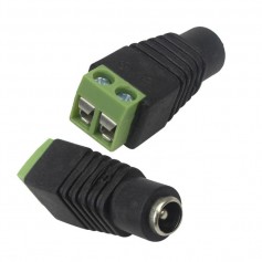 Conector Alimentacion Camara Hembra Con Bornera 12V 2.1Mm