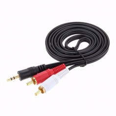 CABLE DE AUDIO MINIPLUG 3.5MM A RCA 3 METROS