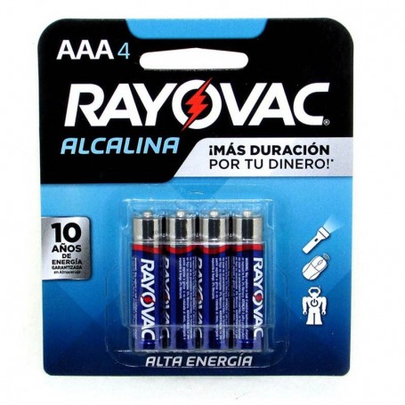 Pila AAA Alcalina Rayovac Blister X4