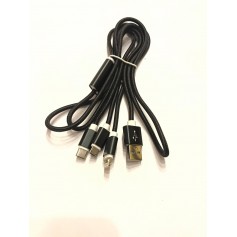 CABLE USB 3 EN 1 LIGHTNING Y MICRO USB Y TYPE C