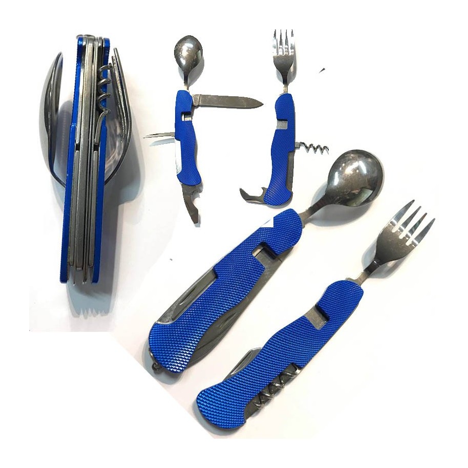 Juego De Cubiertos Para Acampar, Juego De Cubiertos De Viaje De 7 Piezas  Con Cuchara, Cuchillo, Tenedor Y Estuche De Transporte, Vajilla De  Cubiertos Para Picnic Senderismo Sobre L YONGSHENG 1327534260427