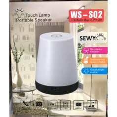 PARLANTE BLUETOOTH LAMPARA SEWY WS-S02 LUZ 7 COLORES NEGRA