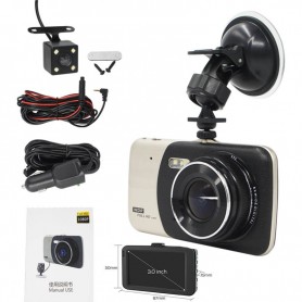 Camara Para Auto Dual T810 Pantalla 4 Full Hd Wide Angle Micro Sd