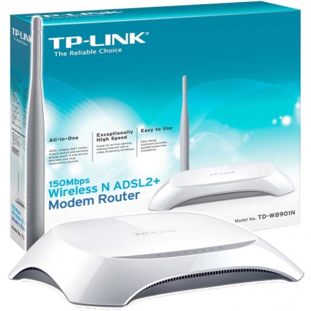 MODEM ROUTER WIFI TP-LINK TD-W8901N ADSL 150Mbps ANTENA FIJA