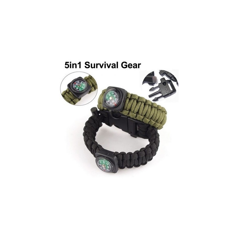 Manilla, Brazalete o Pulsera Paracord De Supervivencia Con Pedernal y  Silbato Ideal Para Pesca, Camping, Supervivencia y Más - The River Shark