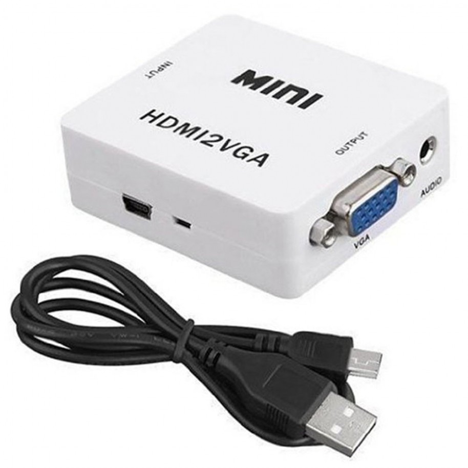 Conversor HDMI a VGA con audio y alimentación 