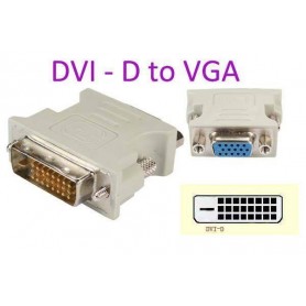 ADAPTADOR DVI-D MACHO 24+1 DUAL LINK A VGA HEMBRA