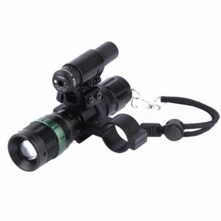 KIT LINTERNA TACTICA CON MIRA LASER ST LA721