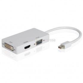 Multi Adaptador Mini Display Port O Thunderbolt A Dvi Hdmi Y Vga