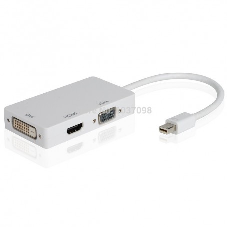 MULTI ADAPTADOR MINI DISPLAY PORT O THUNDERBOLT A DVI HDMI Y VGA