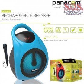 Parlante Multimedia Panacom T50 Sp-3050Cm Sd Usb Display Con Microfono Blanco