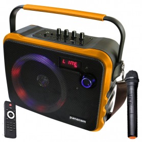 Parlante Bluetooth Panacom Sp-3070Wm Naranja Bateria Usb Sd Microfono Inalambrico 2000W T70Wm Control